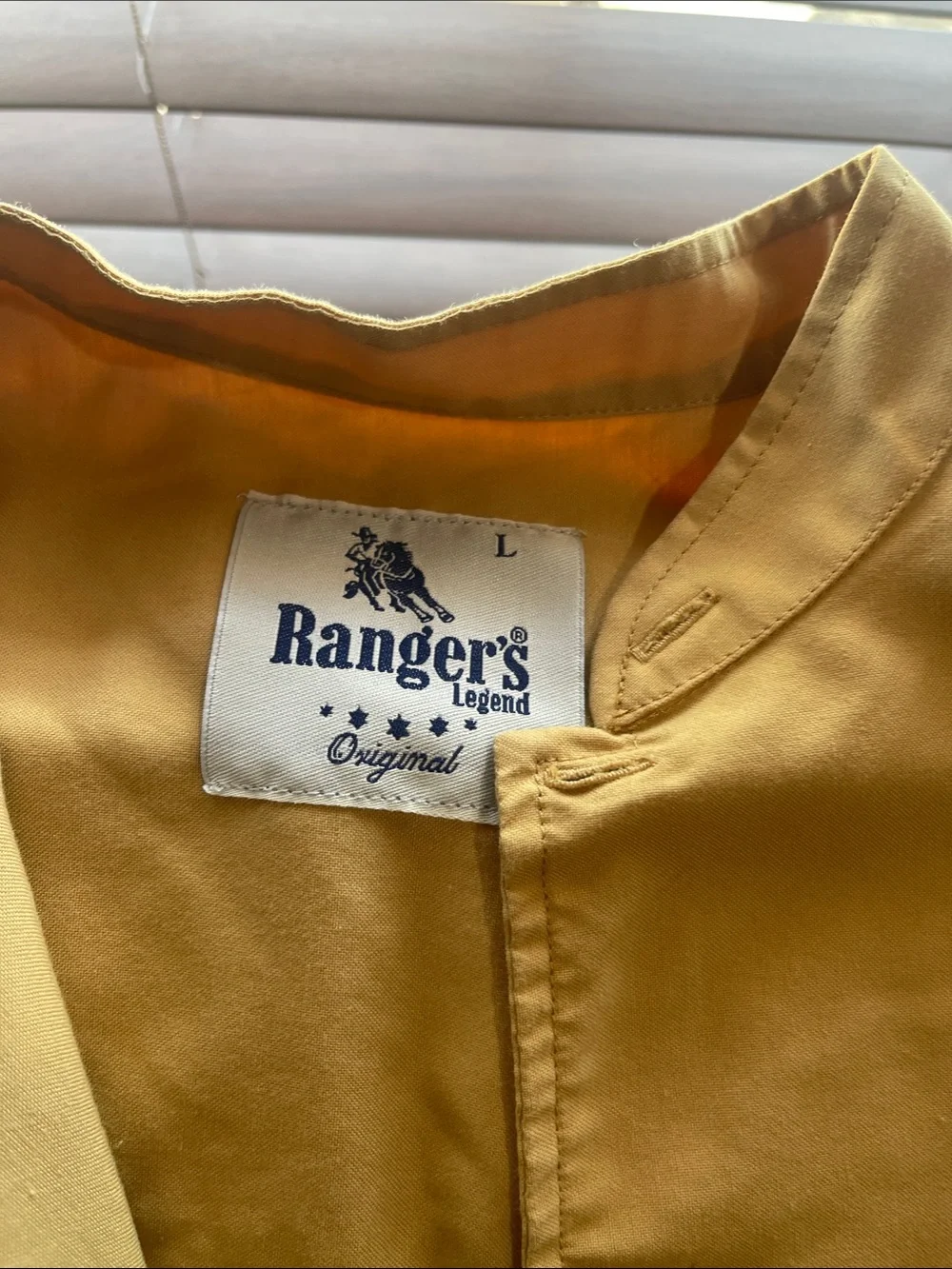 Men's Embroidered Lightweight Shirt Jacket in Tan